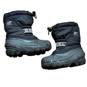 Sorel Black Fully Lined Winter Boots Sz 9 toddler